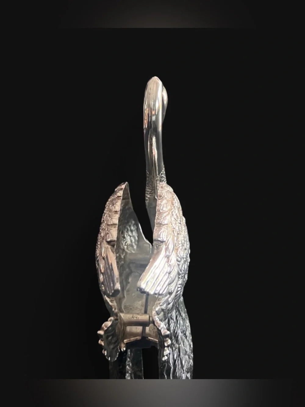 Vintage Godinger silver plate swan napkin/letter holder made in Italy